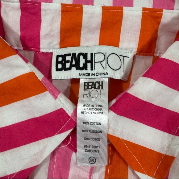 Beach Riot Alexa Cover Up Shirt Sunset Stripes - Picture 4 of 6
